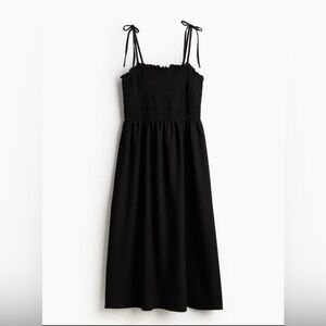 Chic Tie Shoulder Black Dress